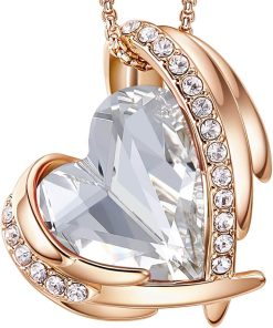 Rose Gold Plated-04-April-Diamond Elegant White