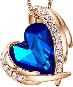 Rose Gold Plated-09-September-Royal Blue Spahhire