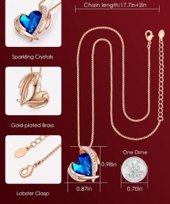 Rose Gold Plated-09-September-Royal Blue Spahhire