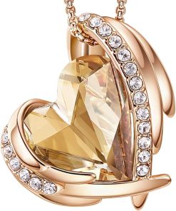 Rose Gold Plated-11-November-Citrine Yellow