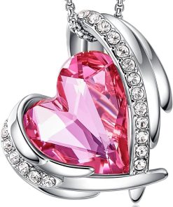 White Gold Plated-10-October-Rose Quartz Pink