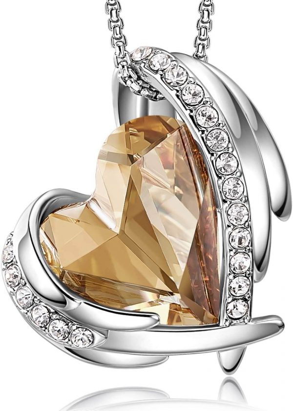 White Gold Plated-11-November-Citrine Yellow