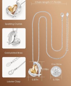 White Gold Plated-11-November-Citrine Yellow